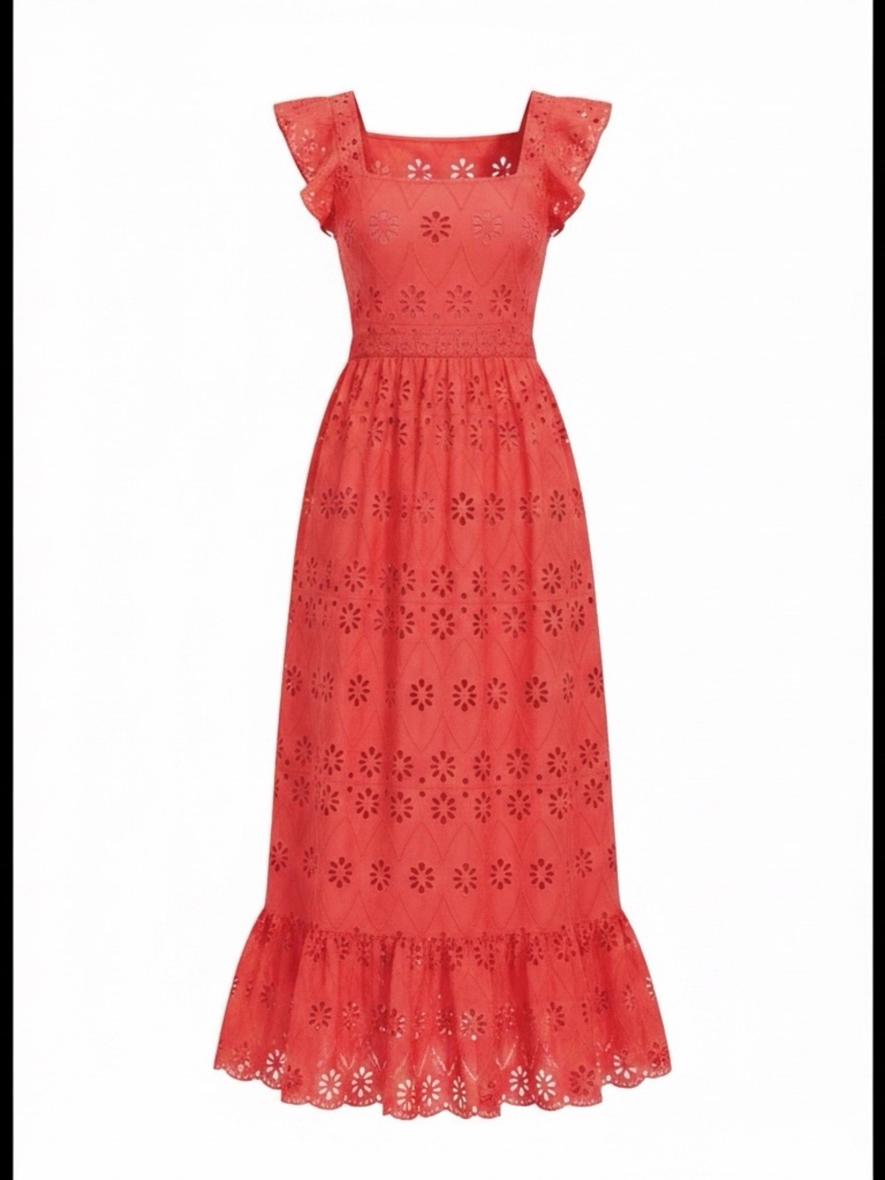 ❤️ Vineyard Vines Red Eyelet Maxi Dress ❤️ size 10 - Picture 1 of 9